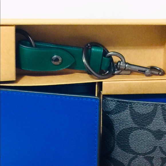 NWT Coach boxed 3 in 1 Blue Wallet gift Set - Picture 10 of 11